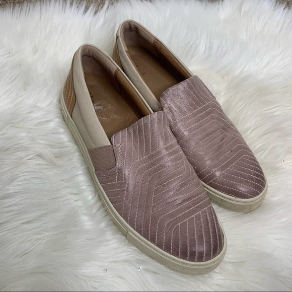 FRYE Lilac Ivy Stitch Leather Slip On Sneakers Size 8.5 - Picture 2 of 6